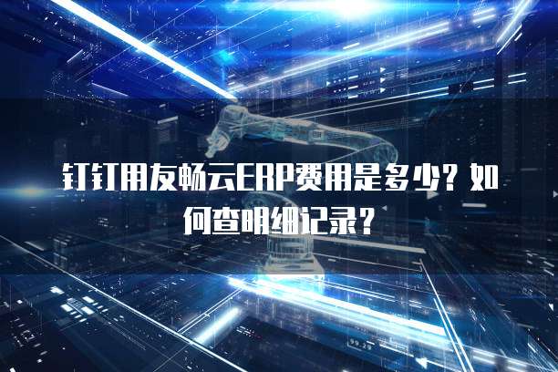 钉钉用友畅云ERP费用是多少?如何查明细记录?