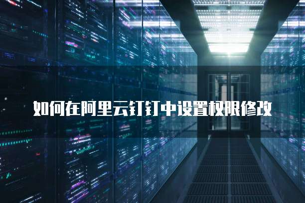 如何在阿里云钉钉中设置权限修改