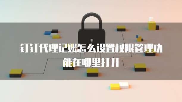 钉钉代理记账怎么设置权限管理功能在哪里打开