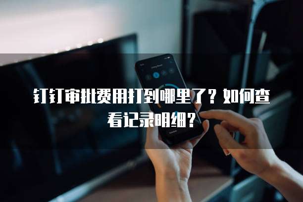 钉钉审批费用打到哪里了?如何查看记录明细?