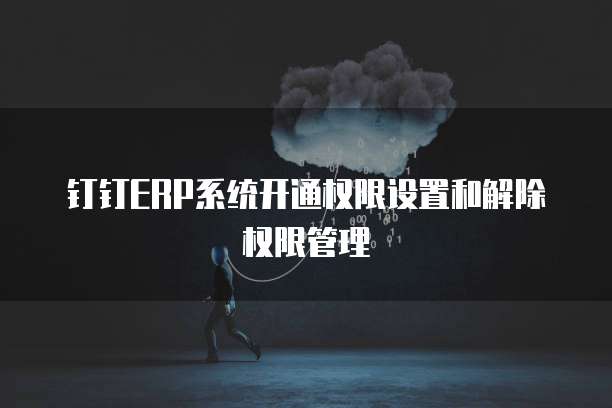 钉钉ERP系统开通权限设置和解除权限管理