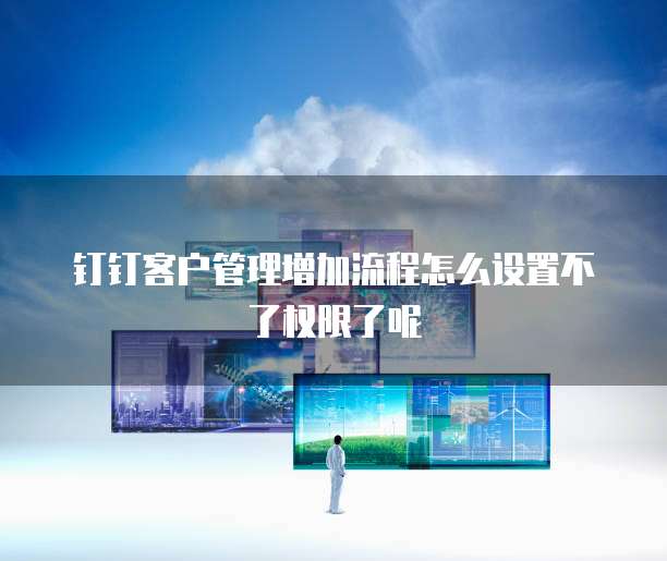 钉钉客户管理增加流程怎么设置不了权限了呢