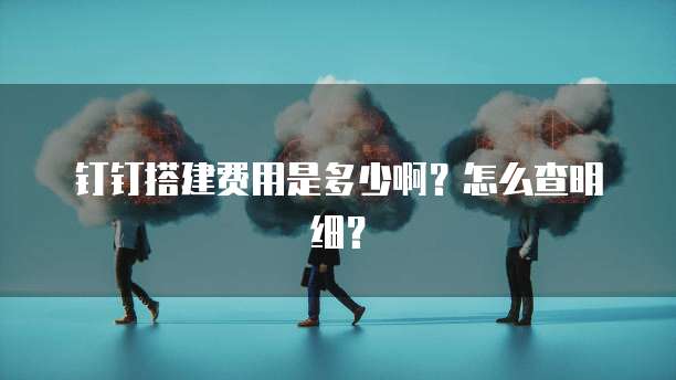 钉钉搭建费用是多少啊?怎么查明细?