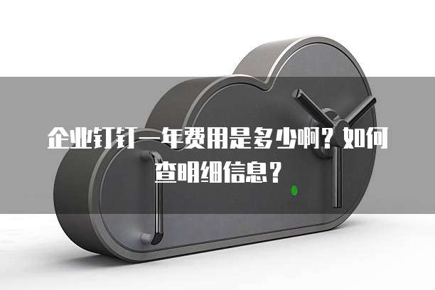 企业钉钉一年费用是多少啊?如何查明细信息?