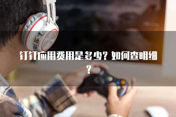 钉钉应用费用是多少?如何查明细?