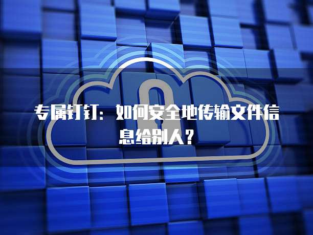 专属钉钉:如何安全地传输文件信息给别人?