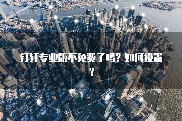 钉钉专业版不免费了吗?如何设置?