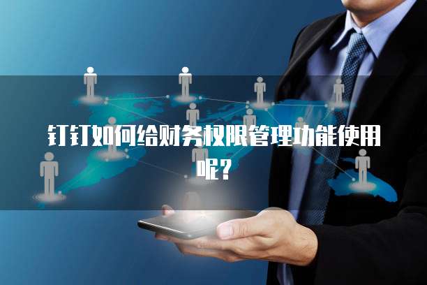 钉钉如何给财务权限管理功能使用呢?