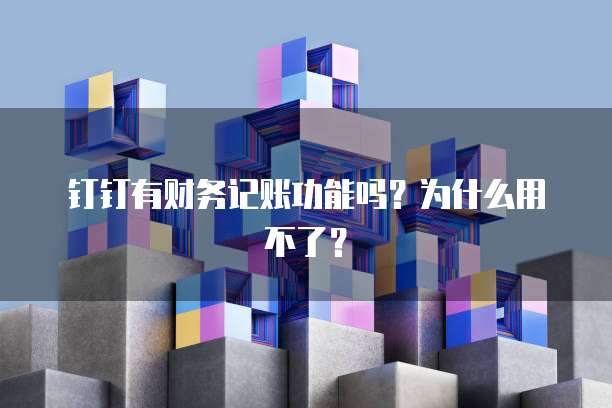 钉钉有财务记账功能吗?为什么用不了?