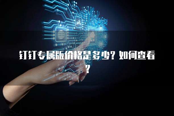 钉钉专属版价格是多少?如何查看?
