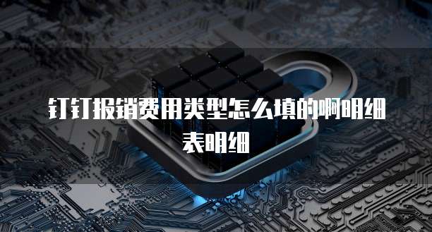 钉钉报销费用类型怎么填的啊明细表明细