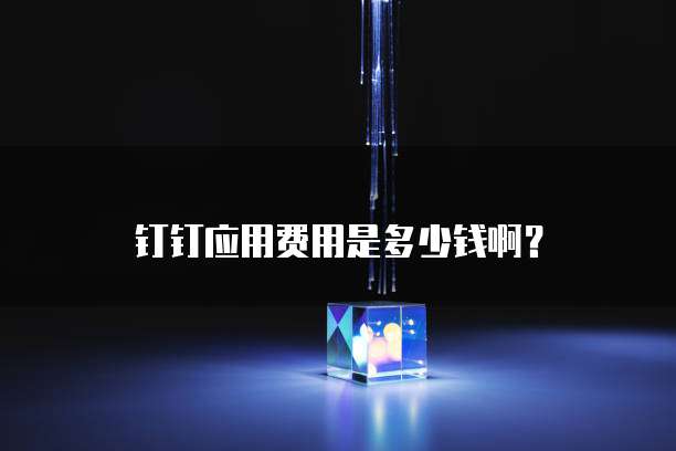 钉钉应用费用是多少钱啊?