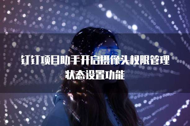 钉钉项目助手开启摄像头权限管理状态设置功能