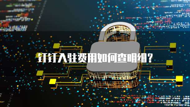 钉钉入驻费用如何查明细?