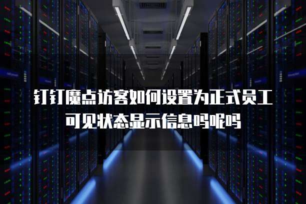 钉钉魔点访客如何设置为正式员工可见状态显示信息吗呢吗