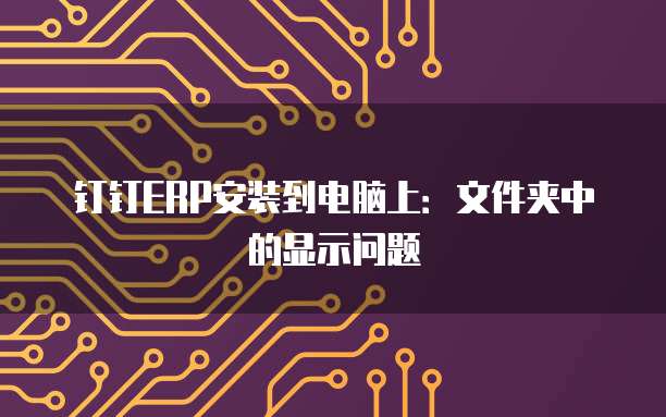 钉钉ERP安装到电脑上：文件夹中的显示问题