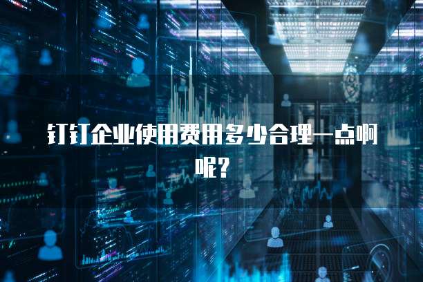 钉钉企业使用费用多少合理一点啊呢?
