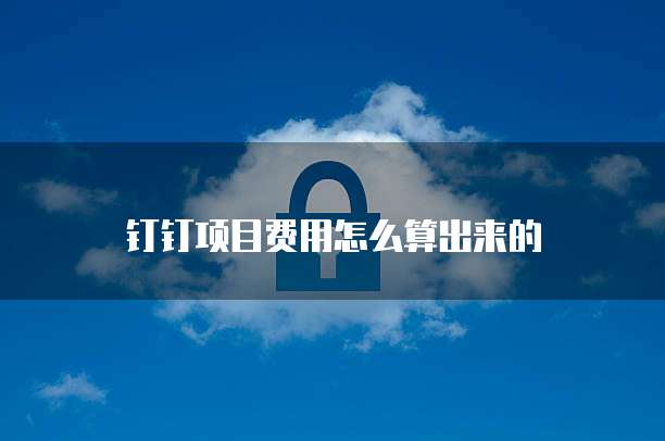 钉钉项目费用怎么算出来的