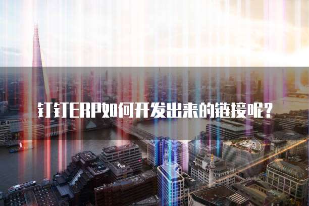 钉钉ERP如何开发出来的链接呢？