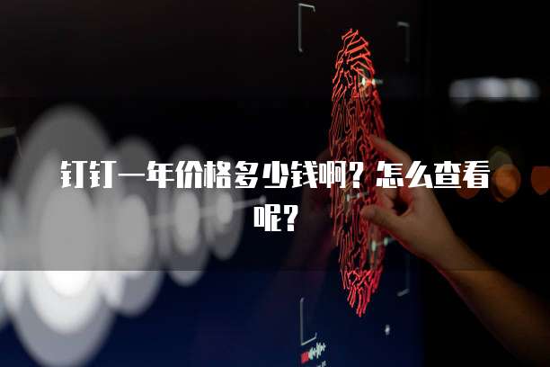 钉钉一年价格多少钱啊?怎么查看呢?