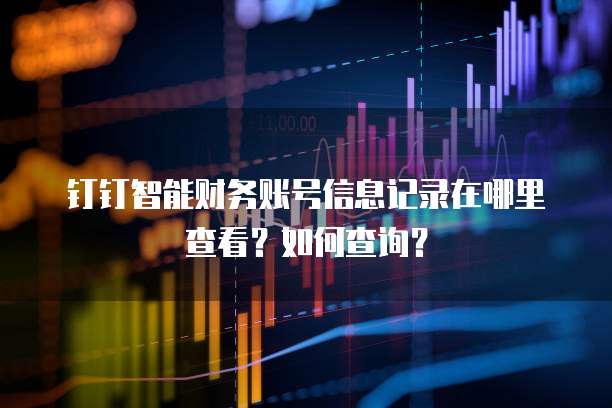 钉钉智能财务账号信息记录在哪里查看?如何查询?