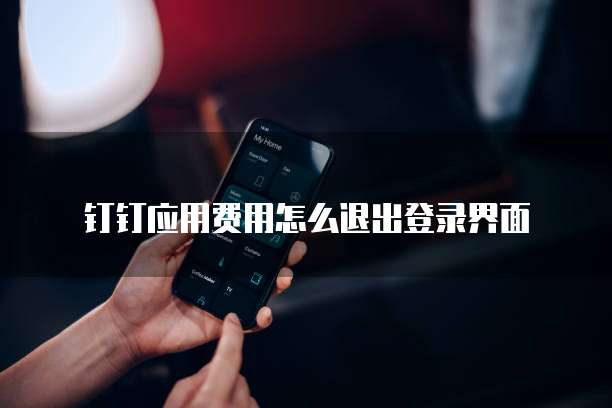 钉钉应用费用怎么退出登录界面