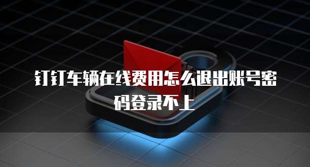钉钉车辆在线费用怎么退出账号密码登录不上