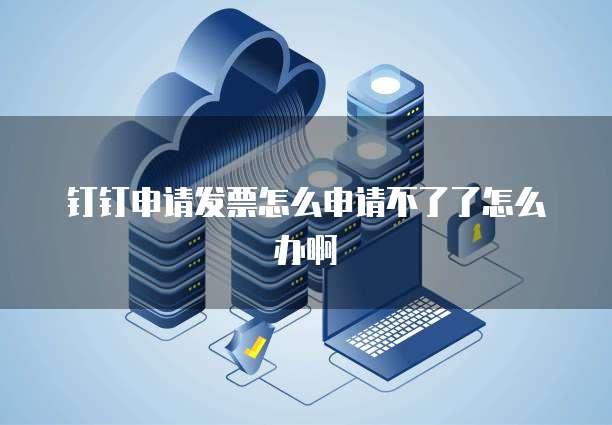钉钉申请发票怎么申请不了了怎么办啊