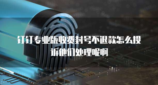 钉钉专业版收费封号不退款怎么投诉他们处理呢啊