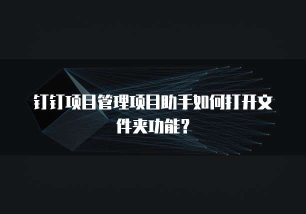 钉钉项目管理项目助手如何打开文件夹功能?