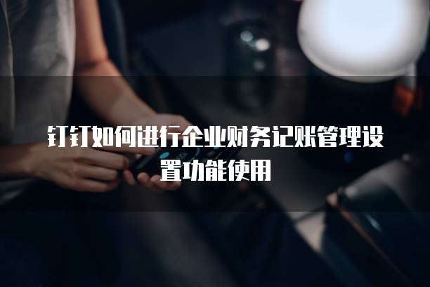 钉钉如何进行企业财务记账管理设置功能使用