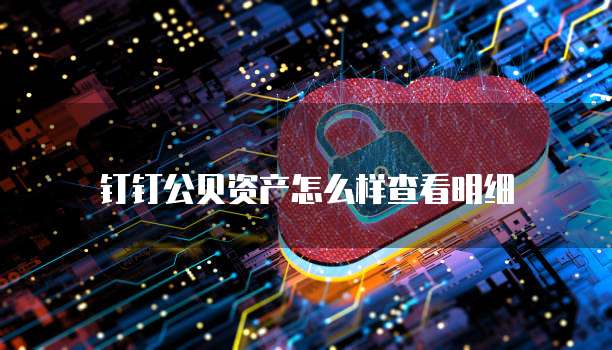 钉钉公贝资产怎么样查看明细