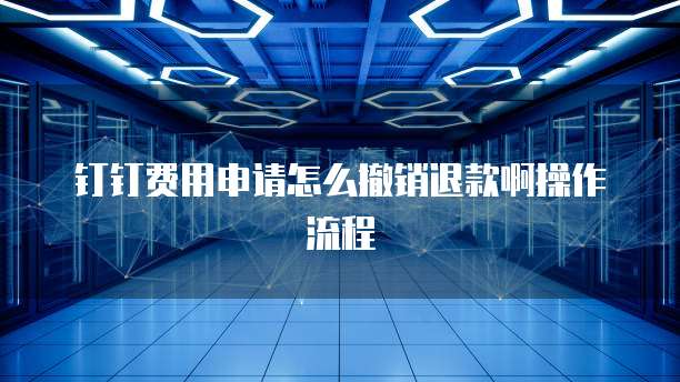 钉钉费用申请怎么撤销退款啊操作流程