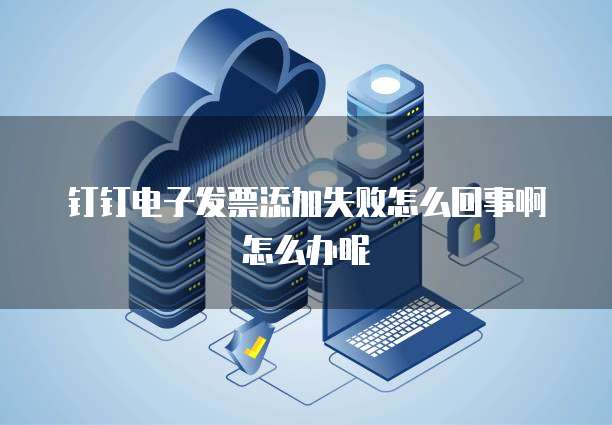 钉钉电子发票添加失败怎么回事啊怎么办呢