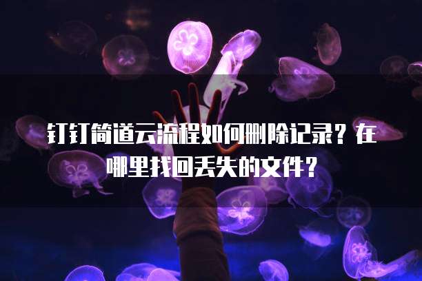 钉钉简道云流程如何删除记录?在哪里找回丢失的文件?