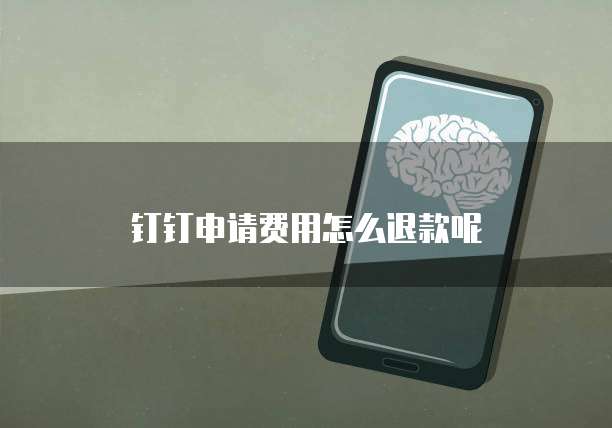 钉钉申请费用怎么退款呢