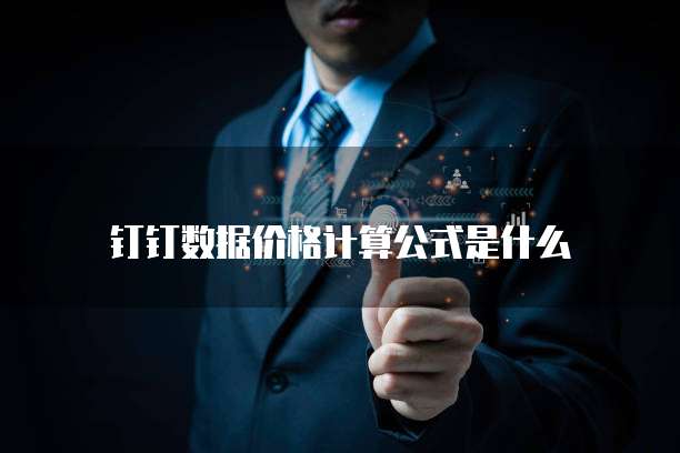 钉钉数据价格计算公式是什么