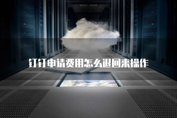 钉钉申请费用怎么退回来操作
