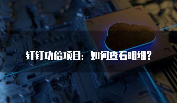 钉钉功倍项目：如何查看明细？