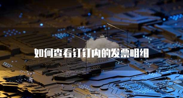 如何查看钉钉内的发票明细