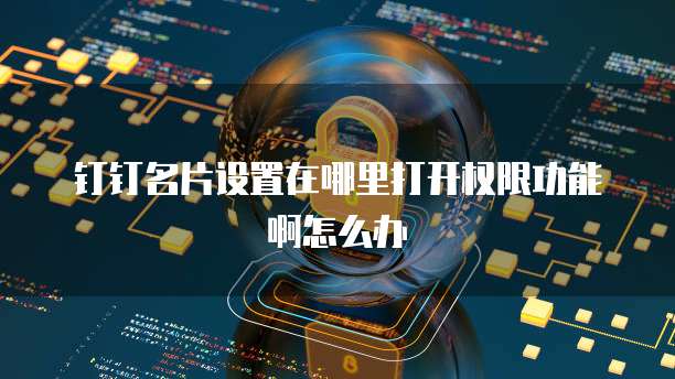 钉钉名片设置在哪里打开权限功能啊怎么办