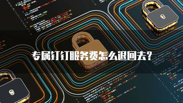 专属钉钉服务费怎么退回去?