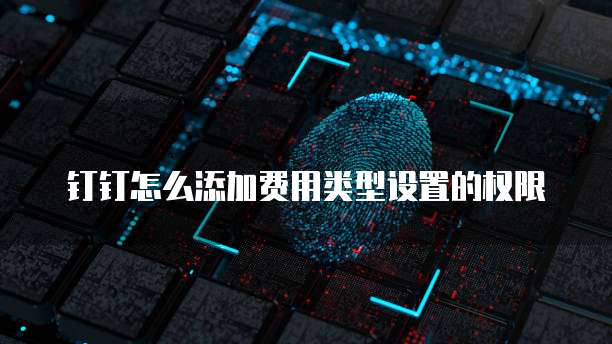 钉钉怎么添加费用类型设置的权限