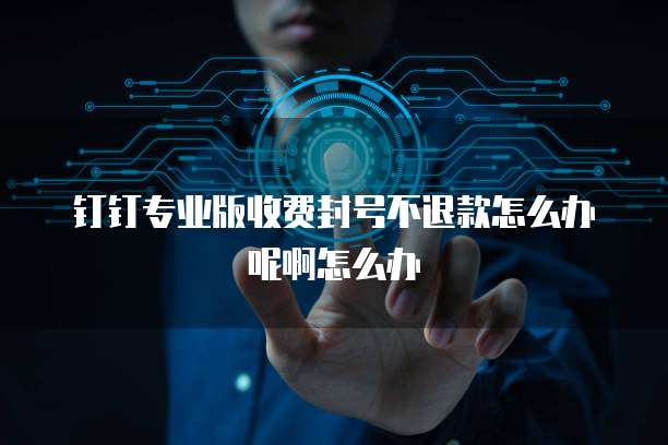 钉钉专业版收费封号不退款怎么办呢啊怎么办