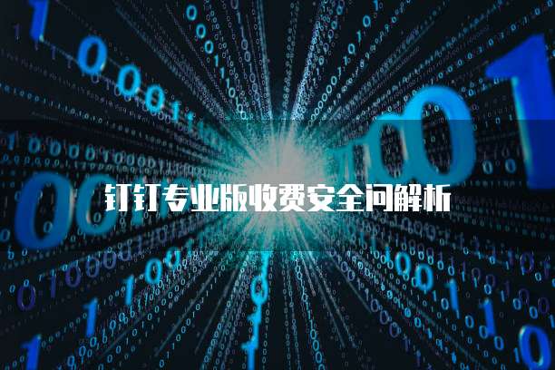 钉钉专业版收费安全问解析