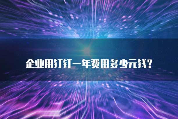 企业用钉钉一年费用多少元钱?