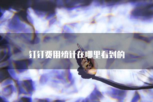 钉钉费用统计在哪里看到的