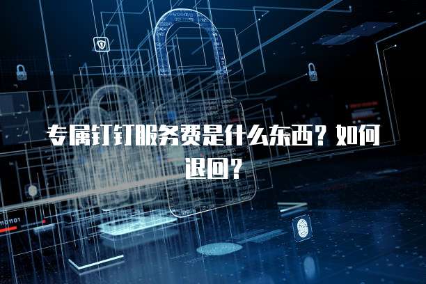 专属钉钉服务费是什么东西?如何退回?