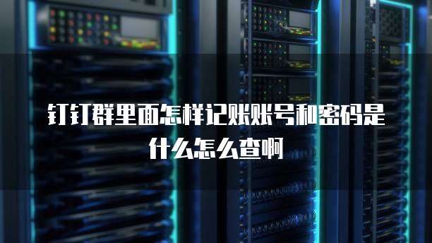 钉钉群里面怎样记账账号和密码是什么怎么查啊