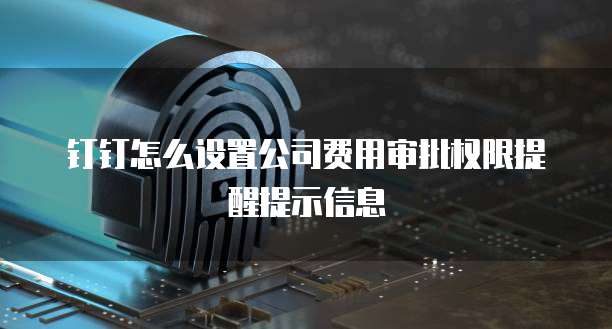 钉钉怎么设置公司费用审批权限提醒提示信息